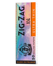 Zig-Zag Zig-Zag Ultra Thin Slow Burning Rolling Papers – 1 ¼” Silver – 25 Pack